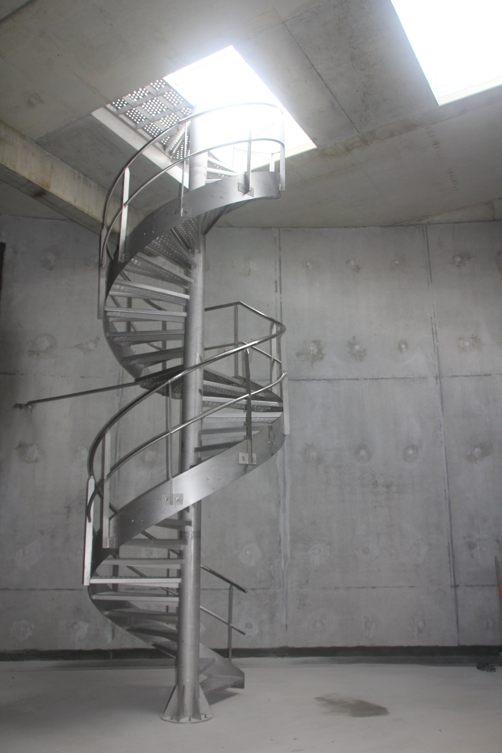 Escalier hélicoïdal en acier galvanisé